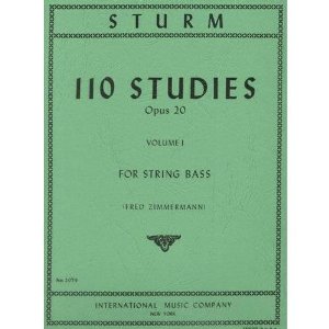 Sturm - 110 Studies Op. 20. For Bass. Edited by Fred Zimmermann. Published by International Music